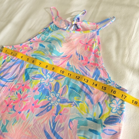 Lilly Pulitzer Pima Cotton Margot Halter S Tassel Tropical Resort Vacation Dress - Picture 4 of 16